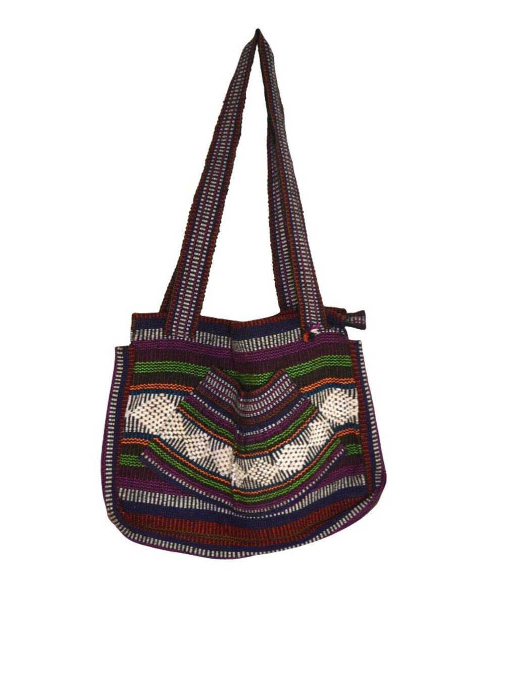 Mexican Handwoven Tote Bag Unbranded Shoulder Bag Purse Double Handles Zip Closu